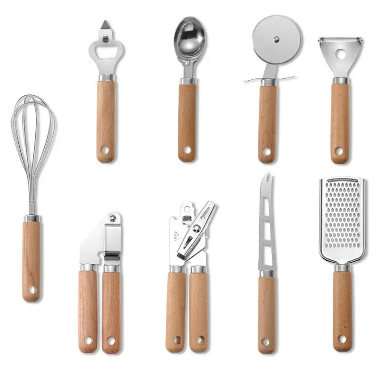 Wooden Handle Kitchen Gadget Set