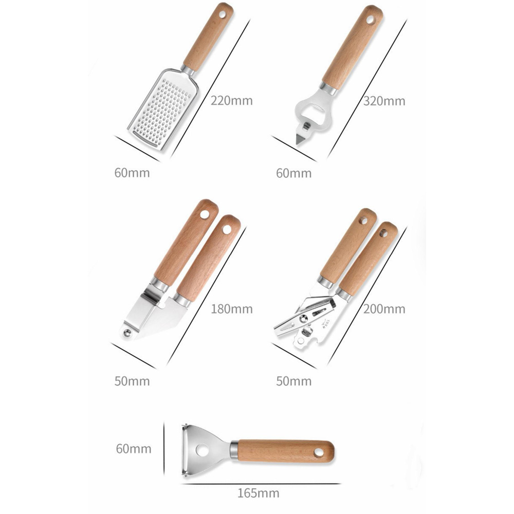 Wooden Handle Kitchen Gadget Set